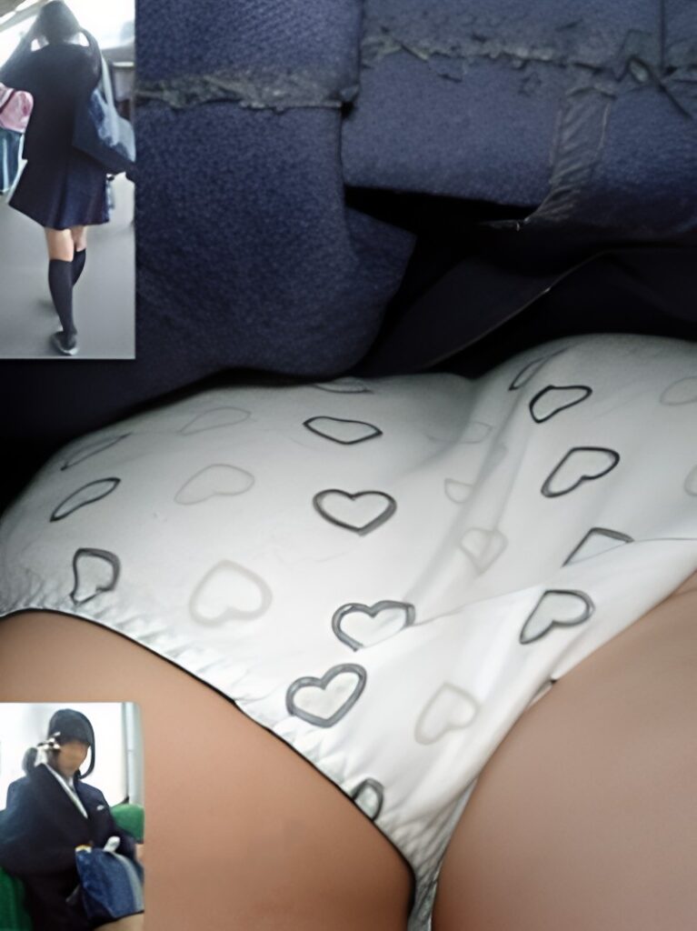 ハートはハートでも白地にハートですよ！！珍しくないですか？可愛過ぎませんか？スカートの下にこのぱんつが隠れていたなんて、胸がときめいてしまいますよ！