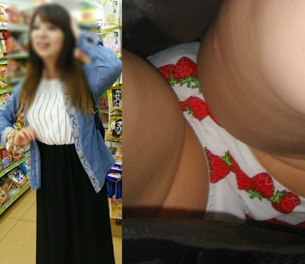 これは真っ赤っ赤ですね！純白ベースなので、いちごの赤さがより際立ちます。見た感じアダルト感漂う女性ですが、その人がこんな可愛いイチゴぱんつを履いているなんて、これぞギャップ萌えですね！