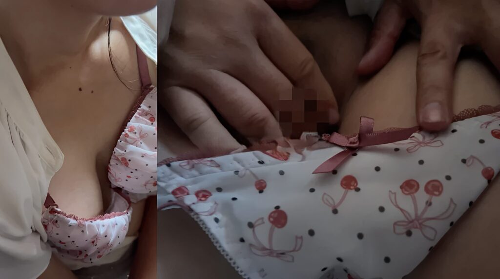可愛いぱんつですよ!黒のドットにチェリーと中央のリボンが最高ですよ。!