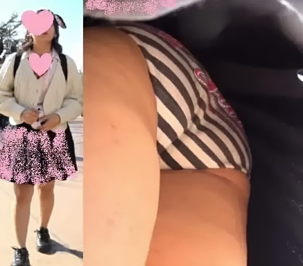 白と黒のボーダー柄だけでも十分可愛いのに、そこに何やら素敵なバックプリントが見えますよ!かわいい!これは良いですよ!こういうのがたまらなく好きなんです!