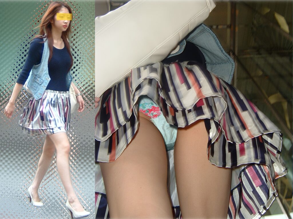 水色のパンツが青空のイメージで、そこに綺麗に咲く花って感じですかね!?この見え方がまたイイ!漢に花を見せるために、スカートがそこだけ盛上がってくれたと思いませんか?