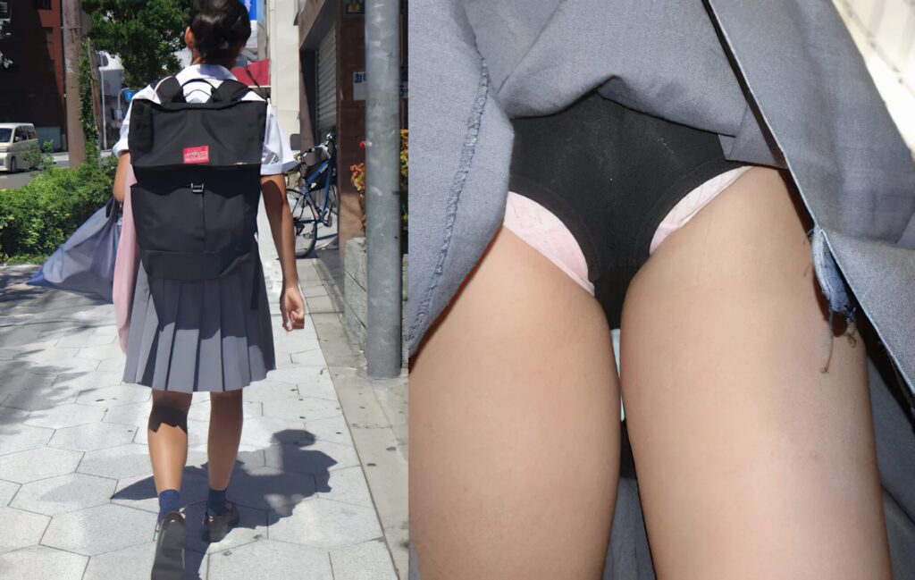 せっかくの可愛いパンツが、見せパンのせいで台無しですよ!こんな中途半端に見られるぱんつが可愛そうですよ!こんなのを芸術とは言えませんよ!