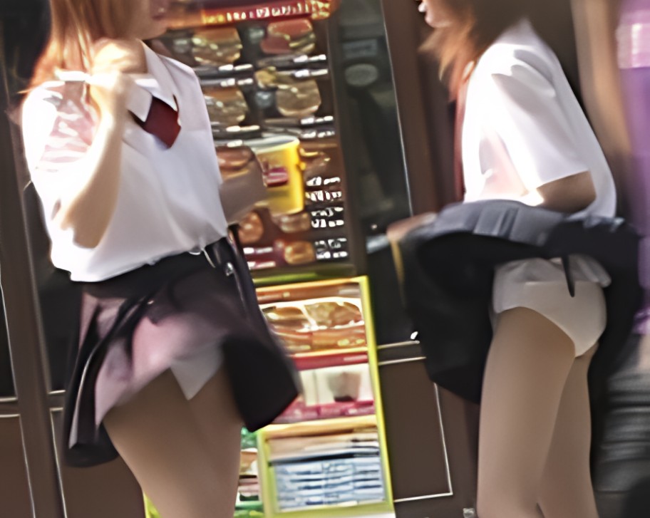 見事にスカートを捲り上げてくれましたね!風さんはいつも漢の味方ですよ。純白パンティをダブルであざーす!生パンでこのスカートの短さですよ!これこそが日本が誇る最強文化だったのですよ!