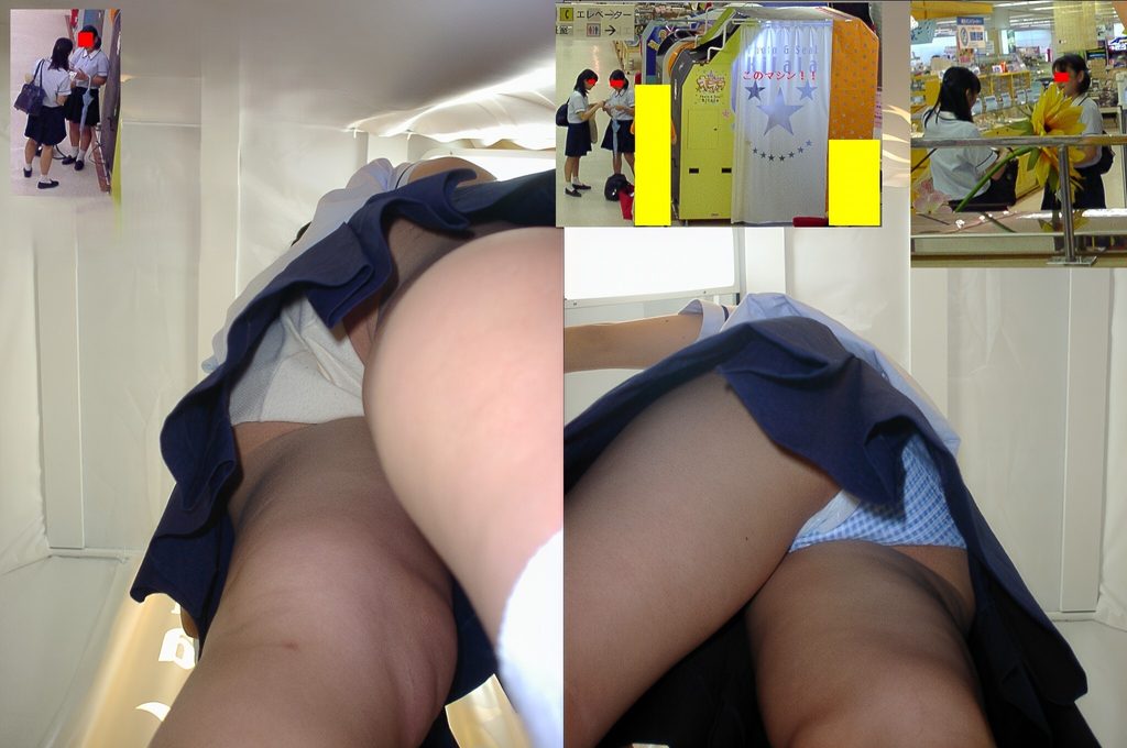 プリクラに夢中で、警戒心が薄れてしまうんですよ!おかげさまで、純白と水色系チェックのナイスぱんつを頂きました。でもやっぱりパンツは生パンじゃないとダメだよね!?