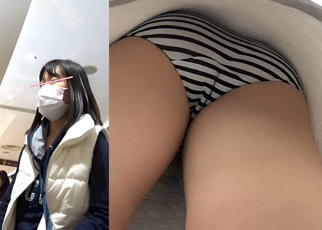 多分白じゃなくてグレーと黒のボーダーですね!でもボーダーだったら何でも可愛いですよね!クロッチとのつなぎ目が捩れているのが悩ましいですね!